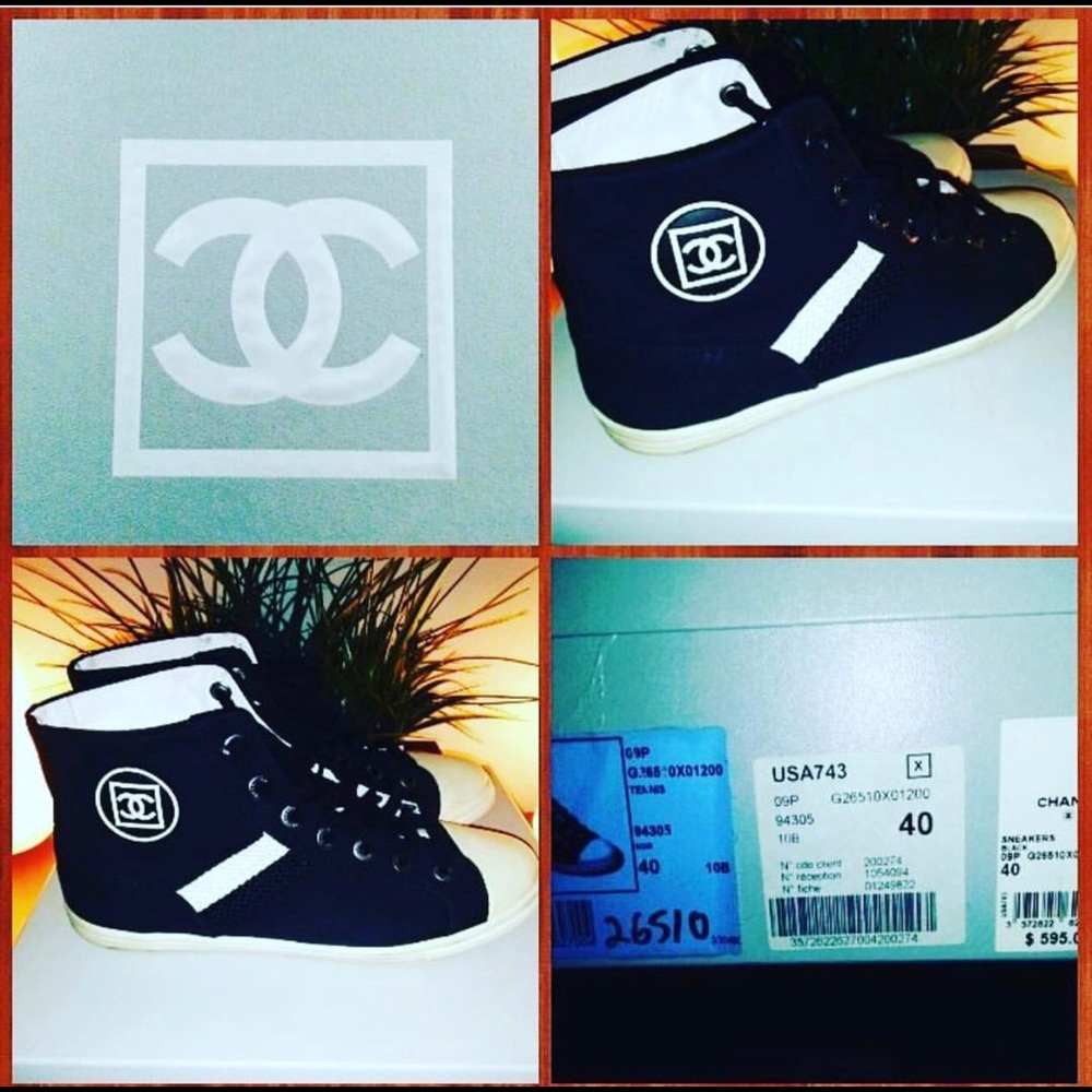 Authentic Chanel hightop sneakers